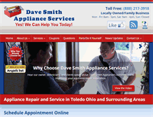 Tablet Screenshot of davesmithappliance.com